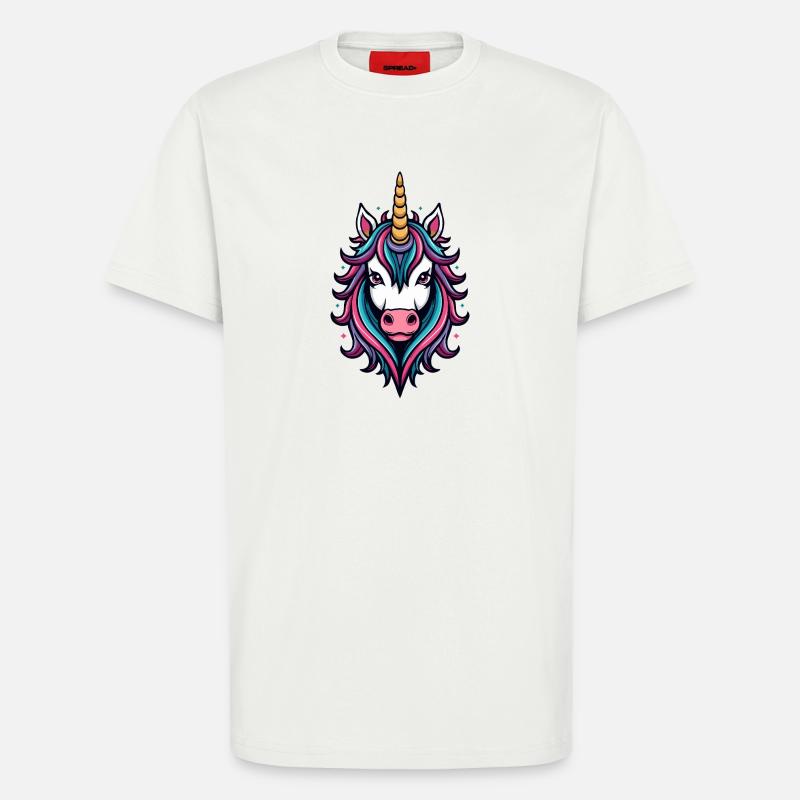Wilde Einhorn Neon-Pracht - T-Shirt - made by SPREAD - OFF WHITE