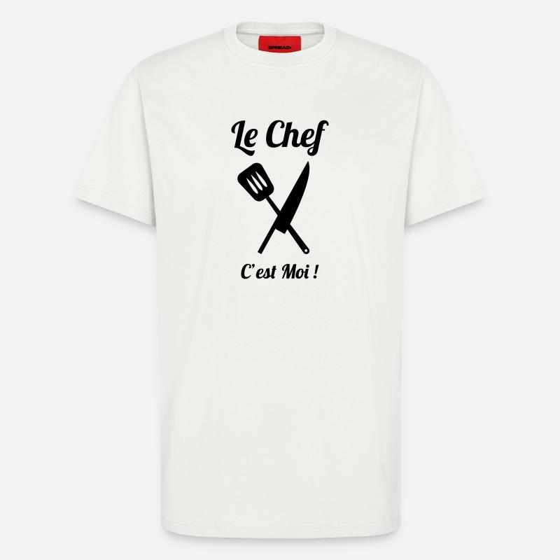 Le chef de cuisine, c’est moi - T-shirt bio décontracté fabriqué en UE - OFF WHITE