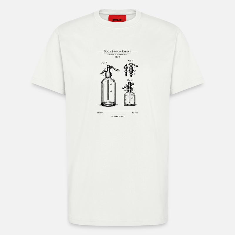 Conception du plan de Soda Siphone - T-shirt bio décontracté fabriqué en UE - OFF WHITE