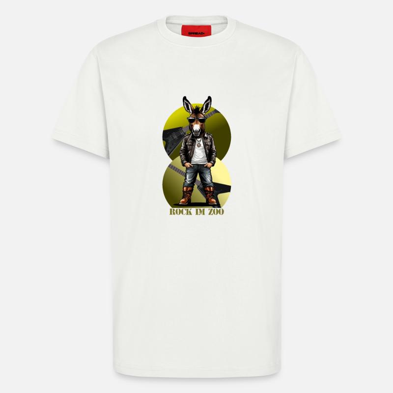 Rock 'n' Roll Esel - T-Shirt - made by SPREAD - OFF WHITE