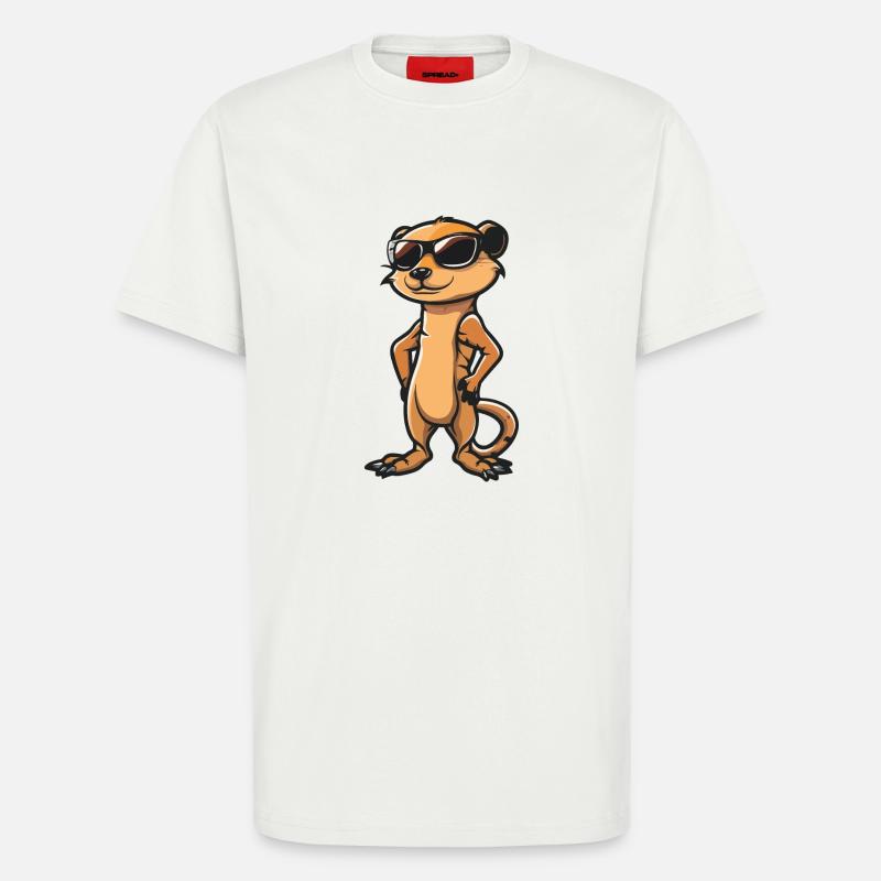 Erdmännchen Comic Cool - T-Shirt - made by SPREAD - OFF WHITE