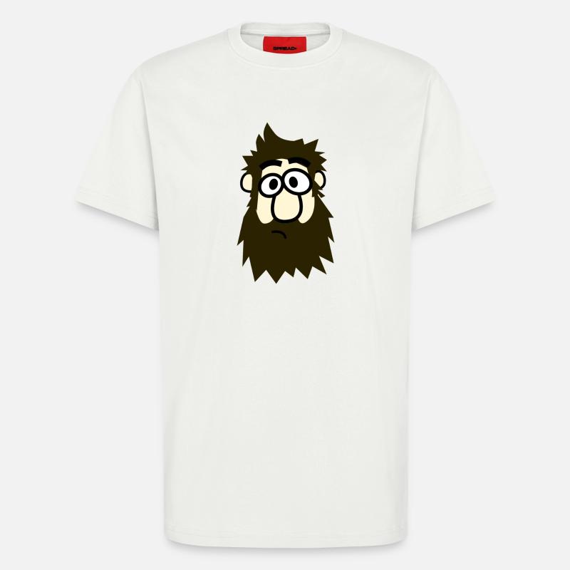 Brillenbart Comicheld - T-Shirt - made by SPREAD - OFF WHITE