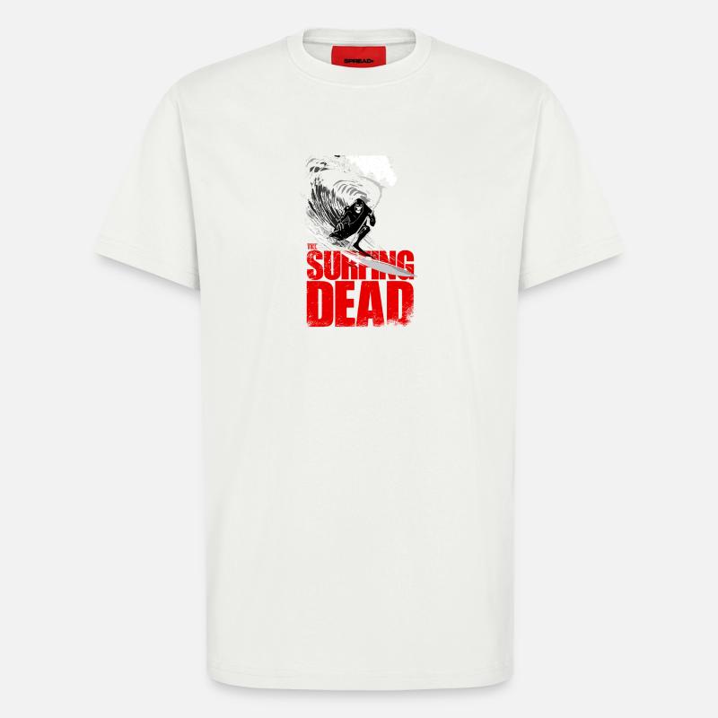 Surfing Dead Sensenmann Surfer Wave Design - T-Shirt - made by SPREAD - OFF WHITE