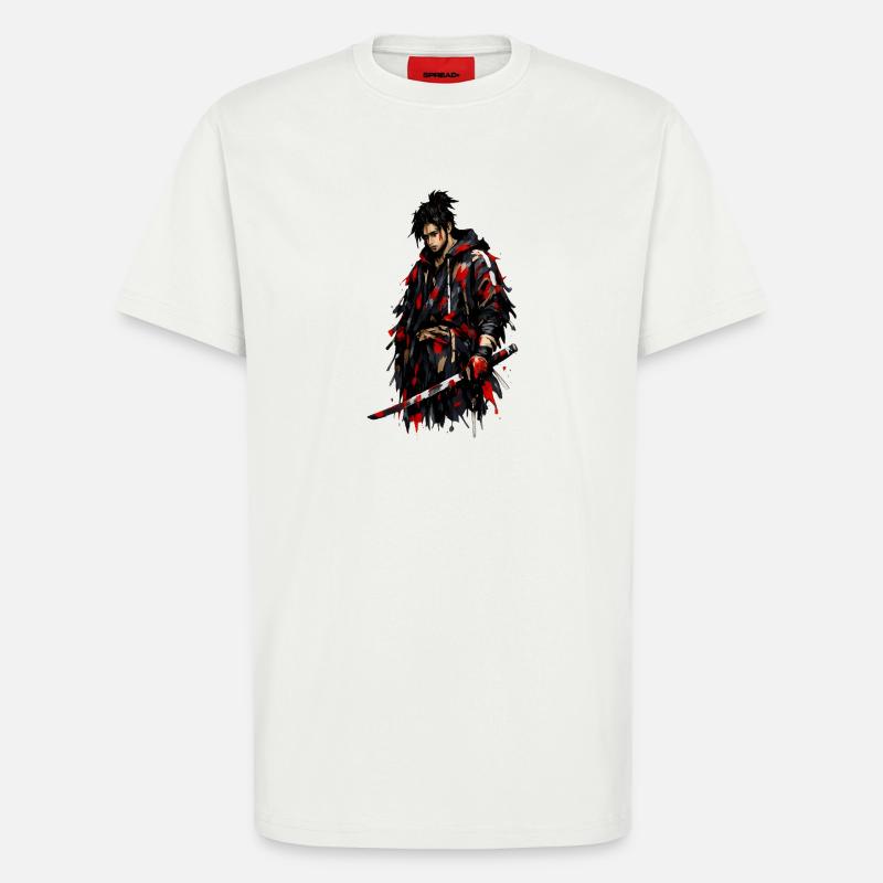 Roter Schatten Samurai - T-Shirt - made by SPREAD - OFF WHITE