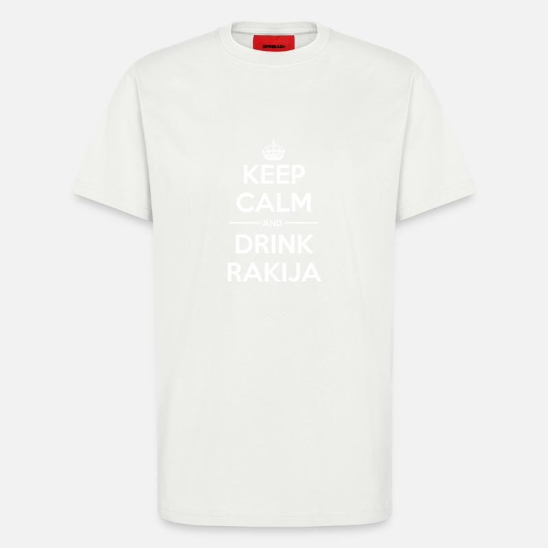 Drinks Keep calm Rakija - T-Shirt - made by SPREAD - OFF WHITE