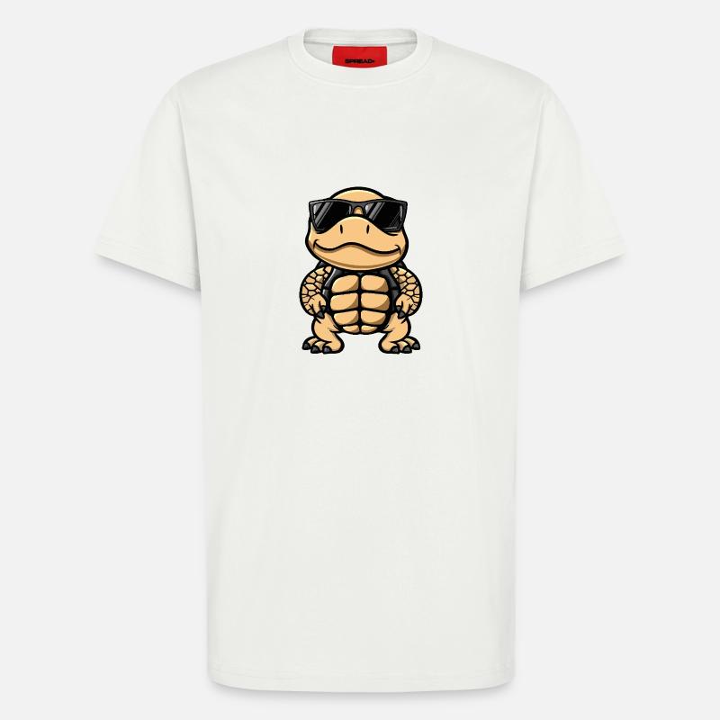 Schildkröte Cool Comic - T-Shirt - made by SPREAD - OFF WHITE