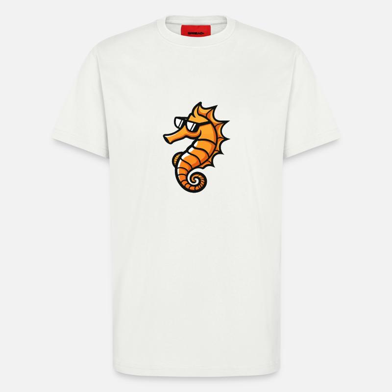 Seepferd Cool Comic - T-Shirt - made by SPREAD - OFF WHITE