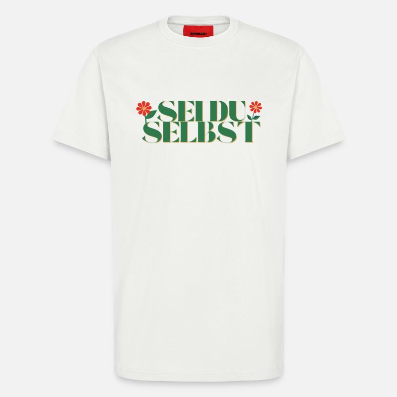 Soyez VOUS-MÊME - Fleurs - T-shirt bio décontracté fabriqué en UE - OFF WHITE