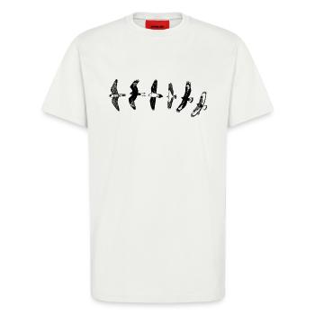 RAPTOR RALLY - T-Shirt - made by SPREAD - OFF WHITE - Front - Alina (178cm) & Michal (187cm)