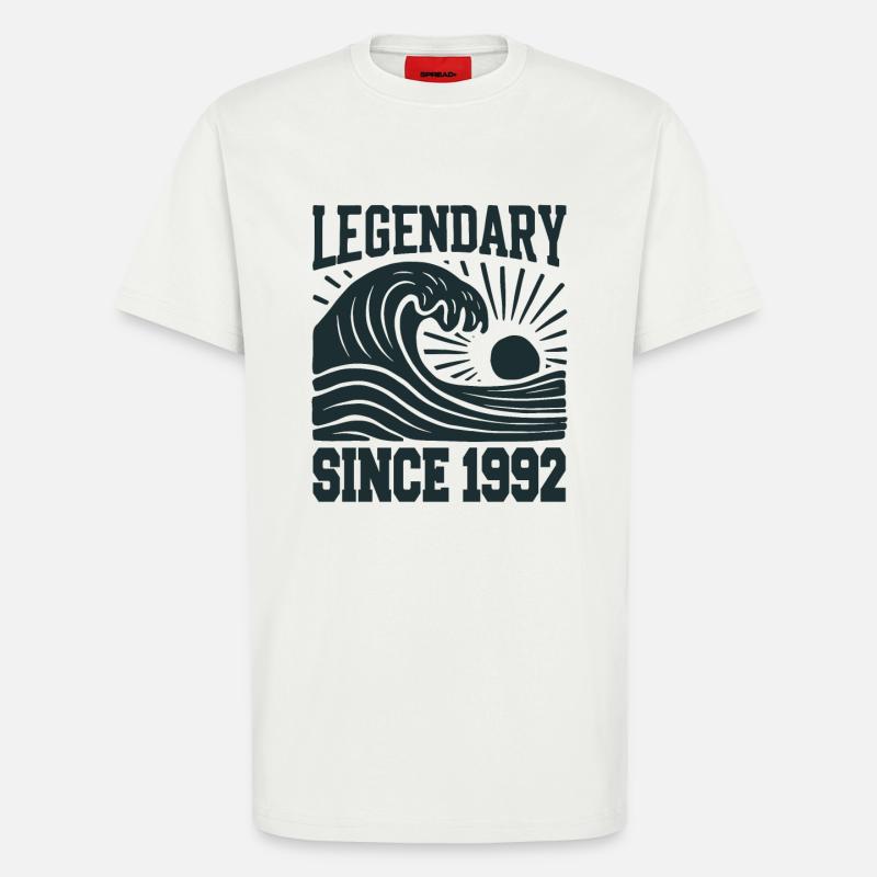 Legendary since 1992 Birthday Wave - T-Shirt - made by SPREAD - OFF WHITE