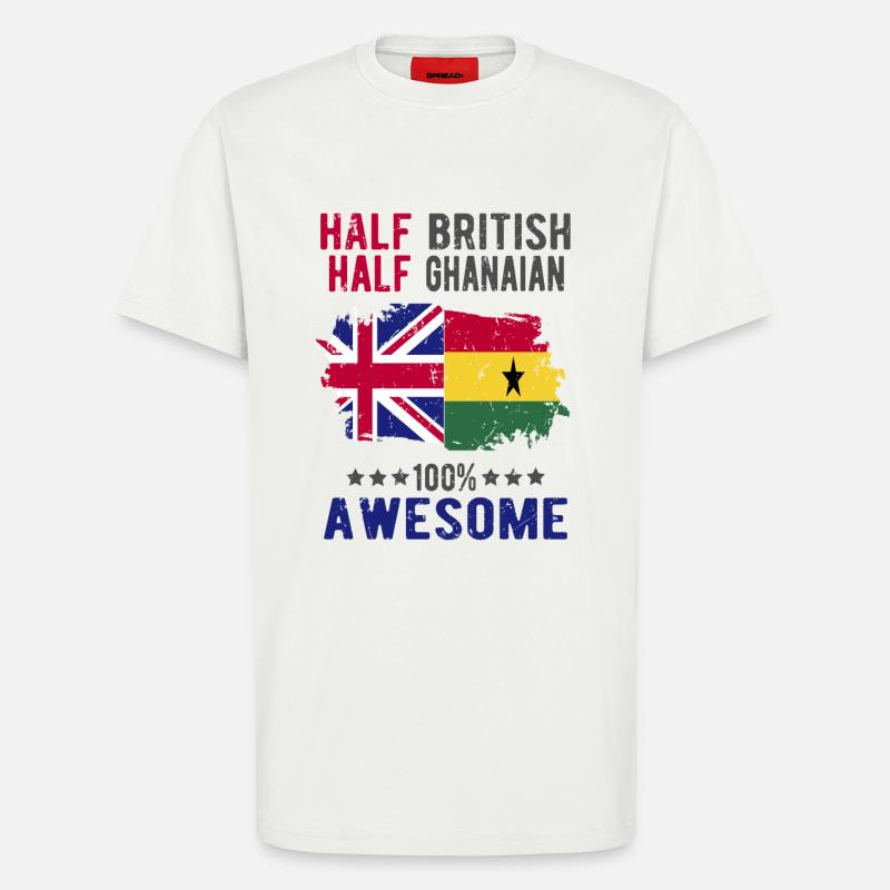 Half British Half Ghanese - T-Shirt - made by SPREAD - OFF WHITE