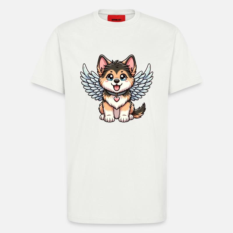 Deutscher Schäferhund Welpe Engel - T-Shirt - made by SPREAD - OFF WHITE