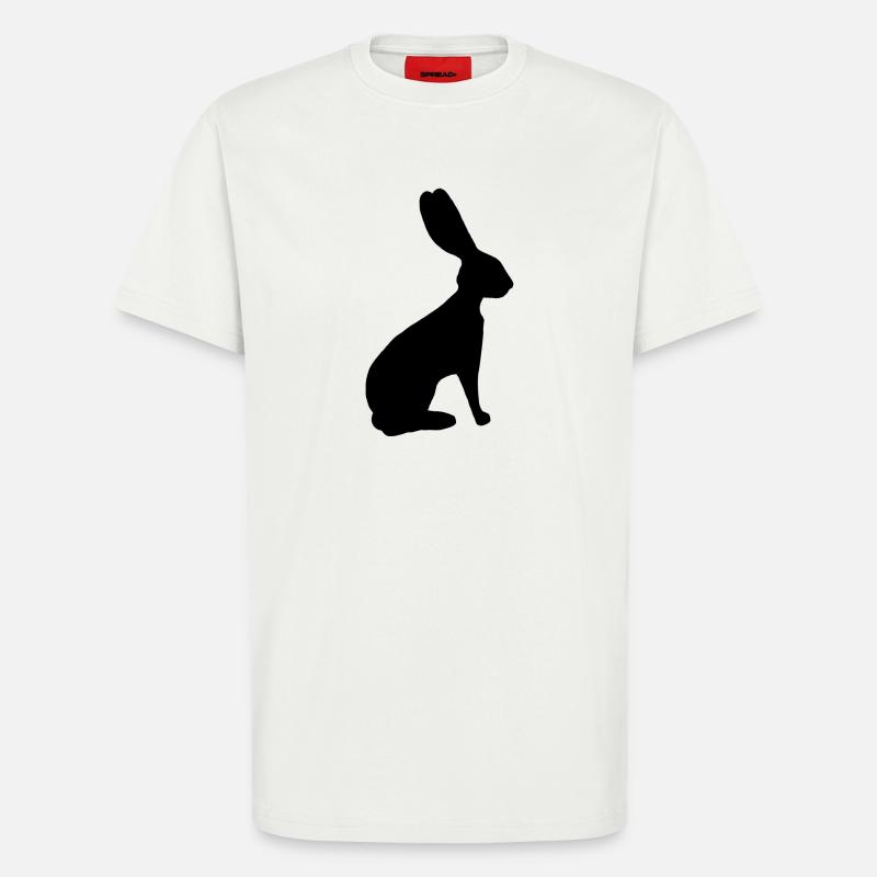 Customizable lievre pattern - T-Shirt - made by SPREAD - OFF WHITE