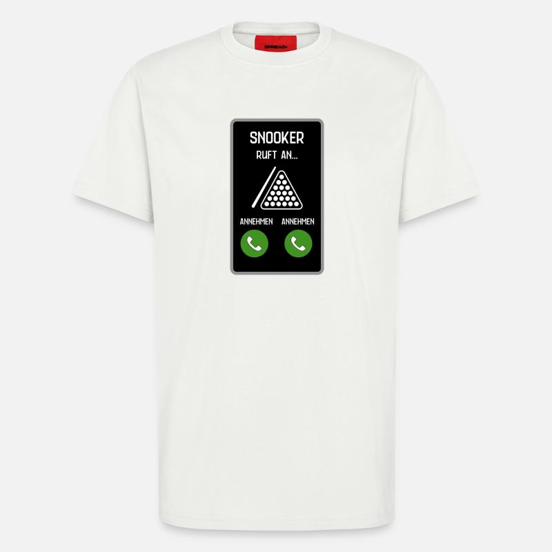 Snooker ruft an - T-Shirt - made by SPREAD - OFF WHITE