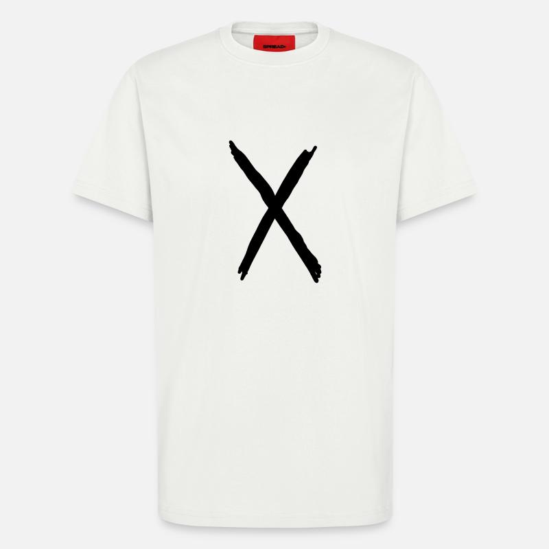 Buchstaben X - T-Shirt - made by SPREAD - OFF WHITE