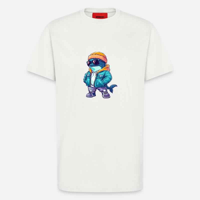 Delfin Winter - T-Shirt - made by SPREAD - OFF WHITE