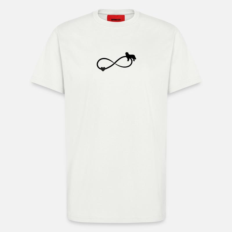 Australian Sheperd Herz Unendlichkeit  - T-Shirt - made by SPREAD - OFF WHITE