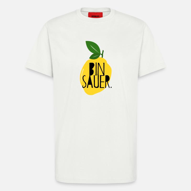 Bin sauer - Zitrone - Schlechte Laune - Statement - T-Shirt - made by SPREAD - OFF WHITE