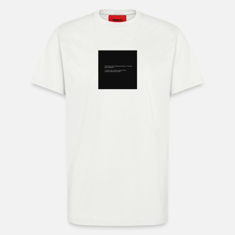 Hacker-Ethik-Zitat über Black - T-Shirt - made by SPREAD - OFF WHITE