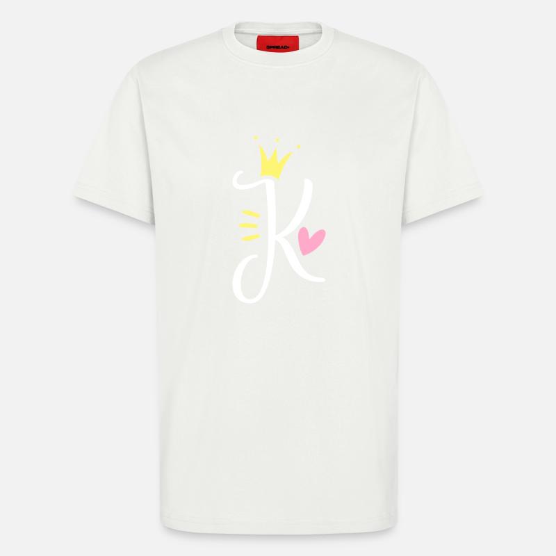 Buchstabe K Anfangsbuchstabe Krone - T-Shirt - made by SPREAD - OFF WHITE