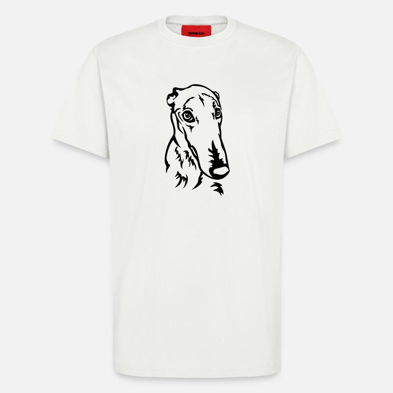 Greyhound Kopf - T-Shirt - made by SPREAD - OFF WHITE