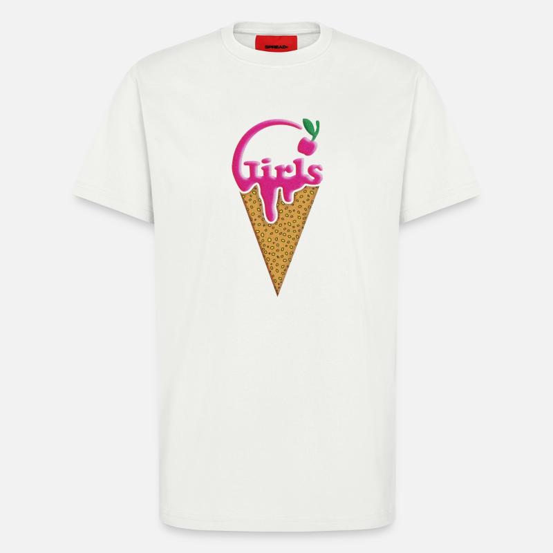 Mädchen-Grafik - T-Shirt - made by SPREAD - OFF WHITE