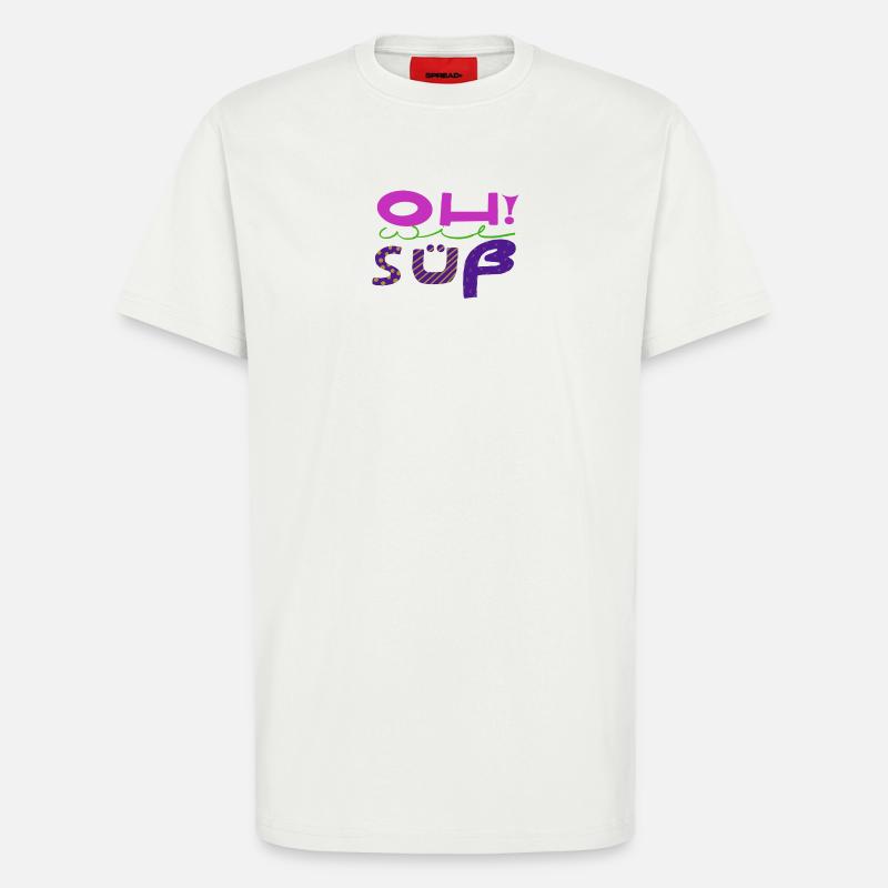Ausdrucksstarke, handgeschriebene Spaßkunst  - T-Shirt - made by SPREAD - OFF WHITE