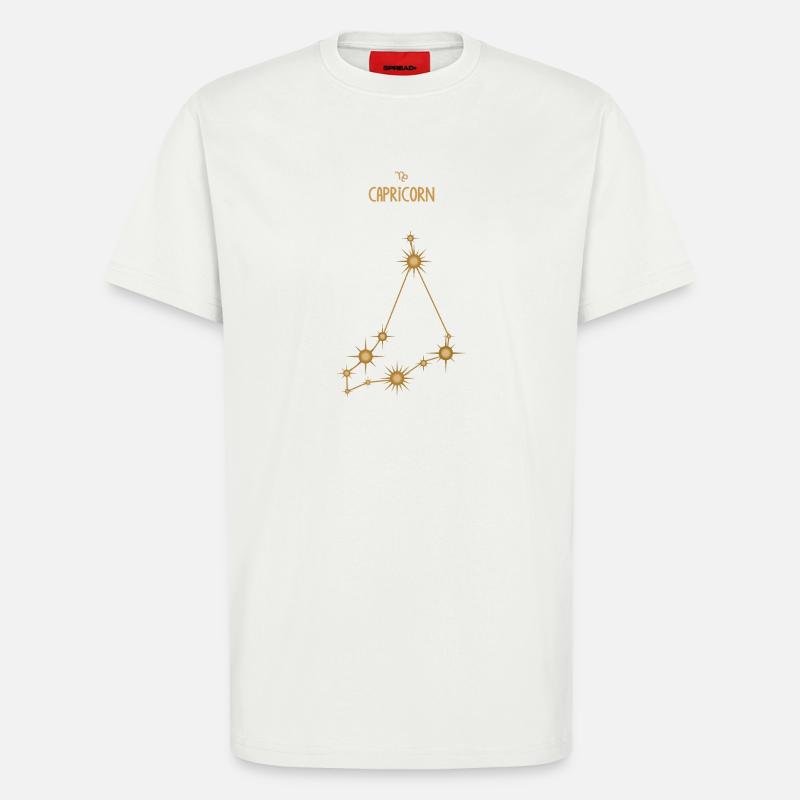 Steinbock Sternzeichen Sternbild Sternbild Golden - T-Shirt - made by SPREAD - OFF WHITE