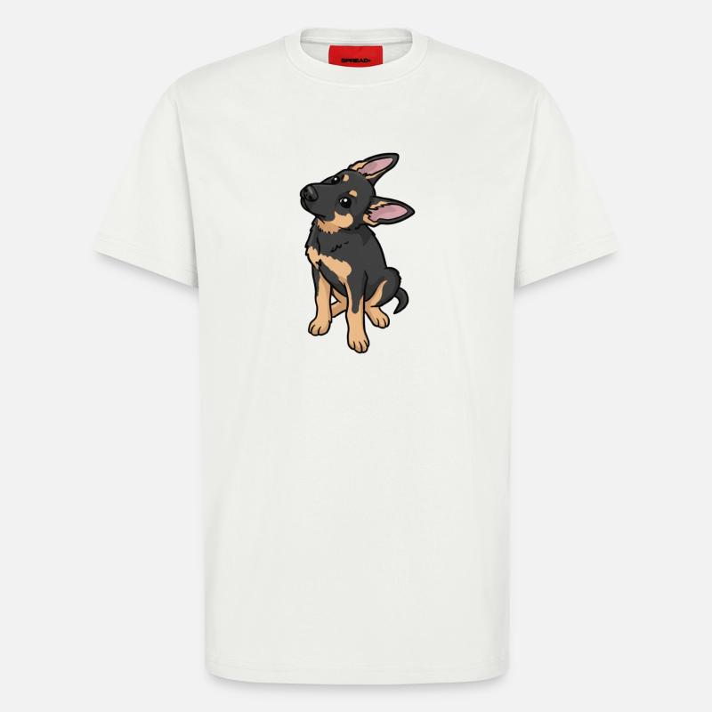 Cartoon Sheepdog Affection - T-Shirt - made by SPREAD - OFF WHITE