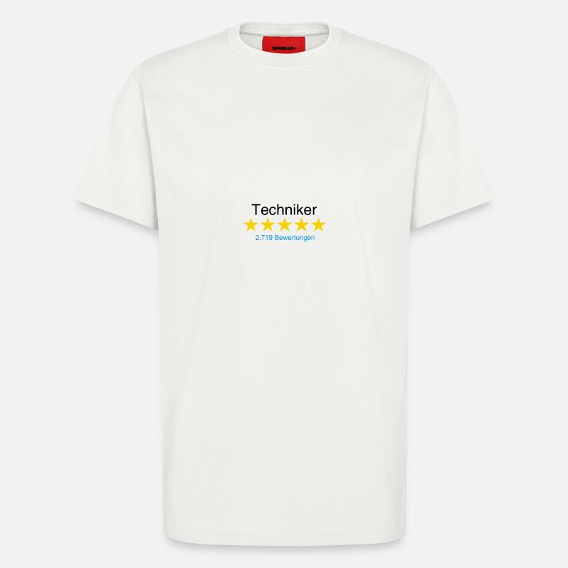 Techniker mit Bewertung - T-Shirt - made by SPREAD - OFF WHITE