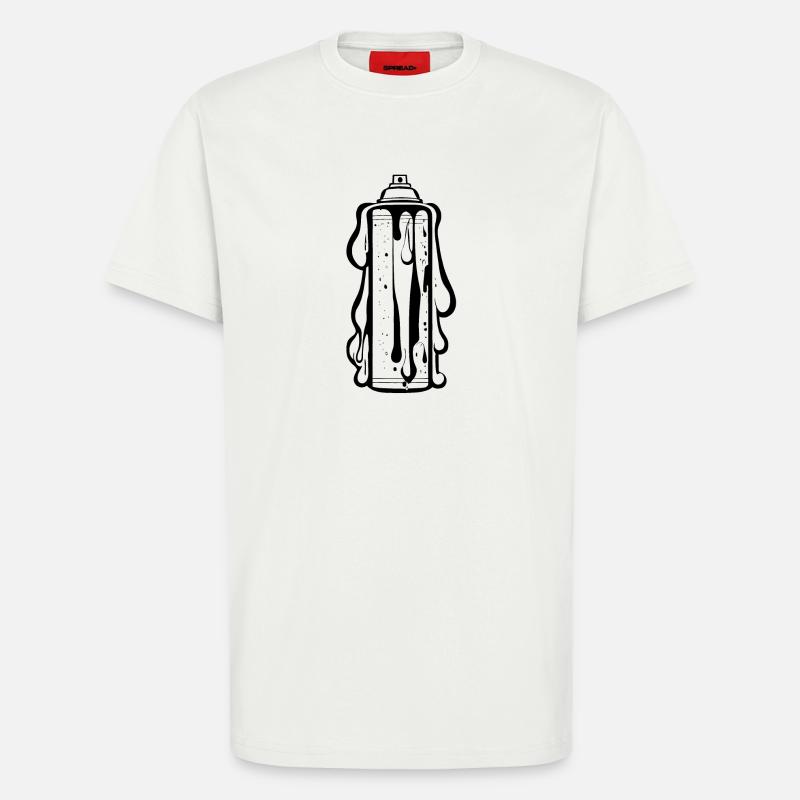 Comic Sprühdose mit Tropfen - T-Shirt - made by SPREAD - OFF WHITE