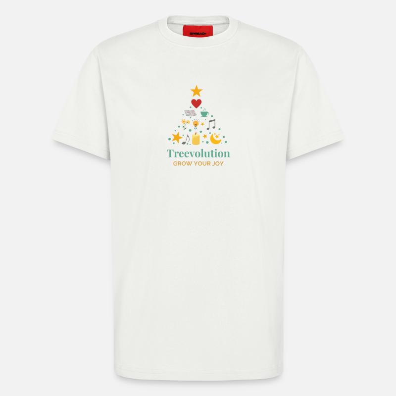 Treevolution Growing Joy - T-shirt bio décontracté fabriqué en UE - OFF WHITE