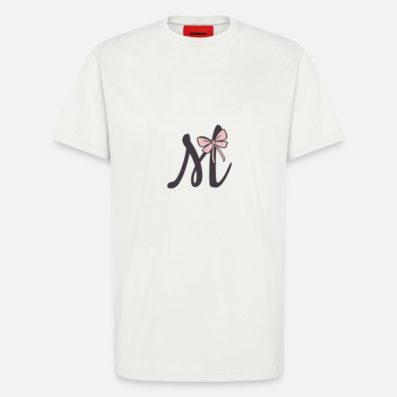 Anfangsbuchstabe M Schleifchen - T-Shirt - made by SPREAD - OFF WHITE