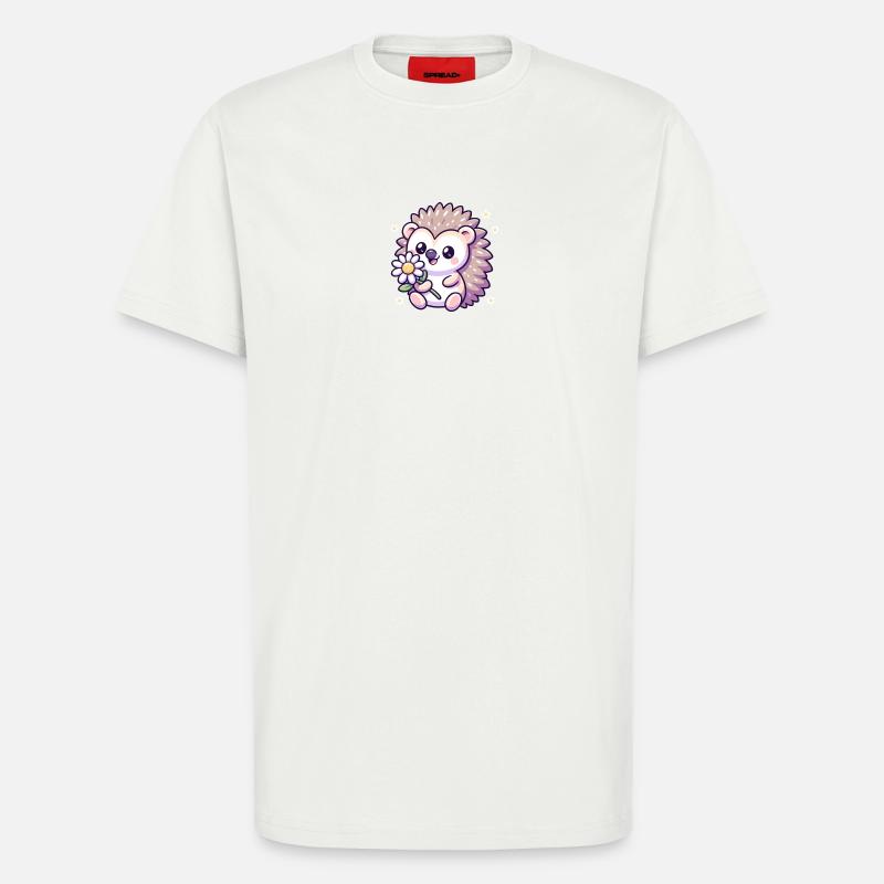 Hérisson Cindy - T-shirt bio décontracté fabriqué en UE - OFF WHITE