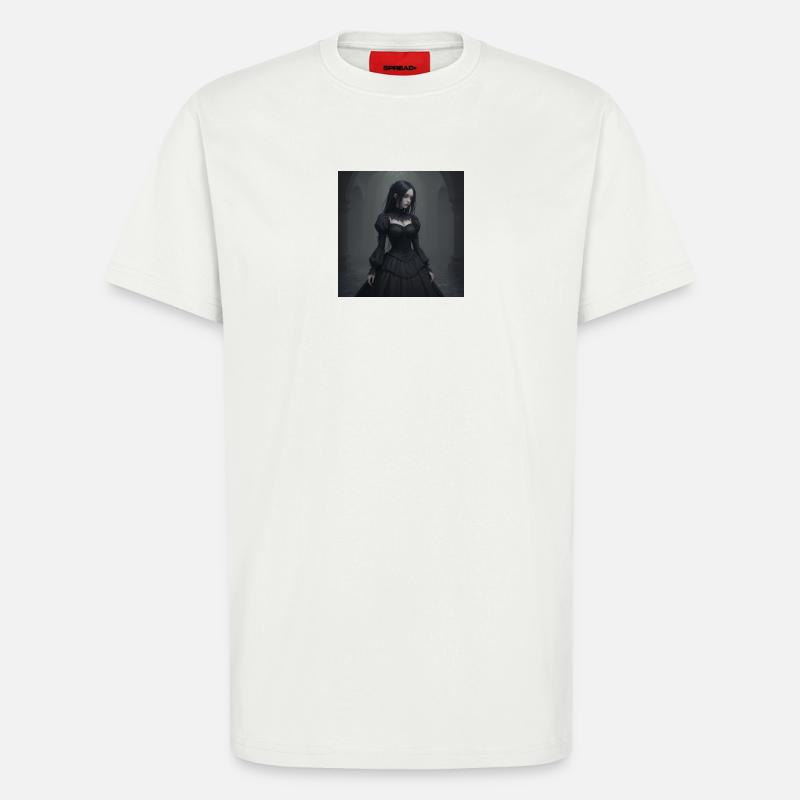 Gothic Viktorianisches Schwarzkleid - T-Shirt - made by SPREAD - OFF WHITE