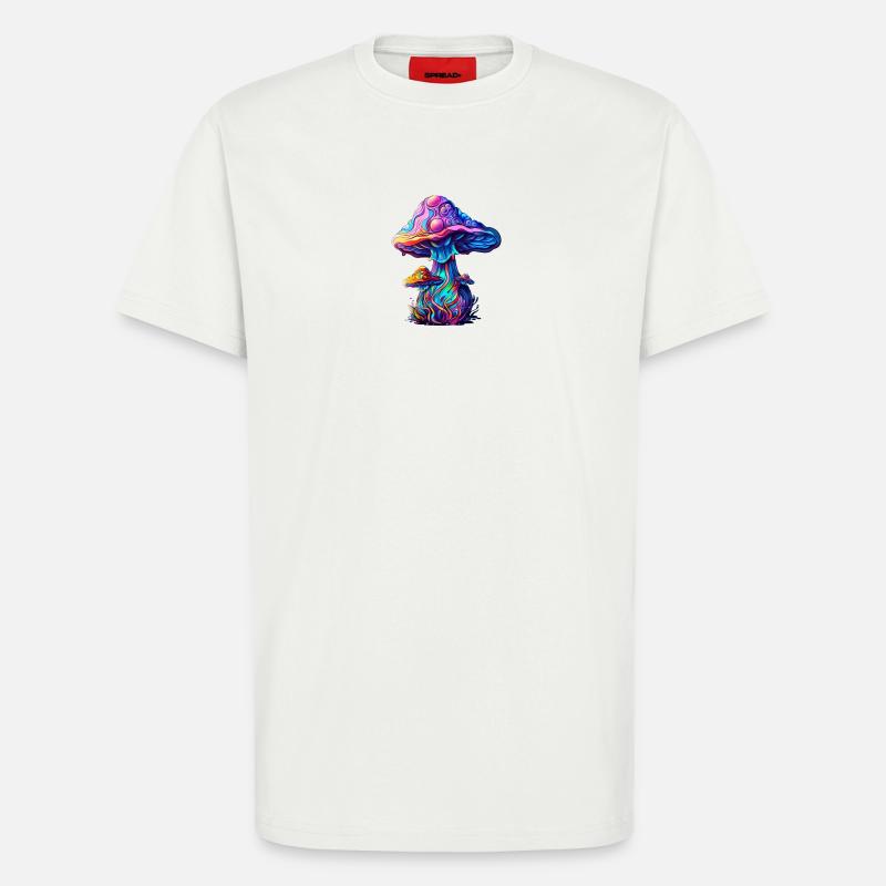 Psytrance Mushroom - T-Shirt - made by SPREAD - OFF WHITE