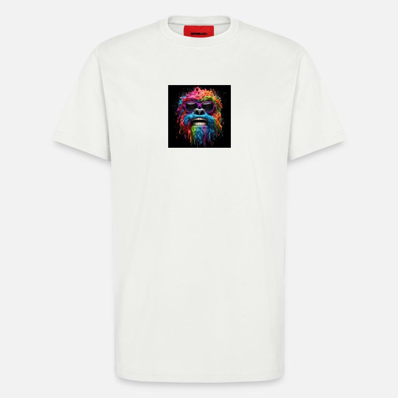Psychedelischer Gorilla mit Sonnenbrille - T-Shirt - made by SPREAD - OFF WHITE