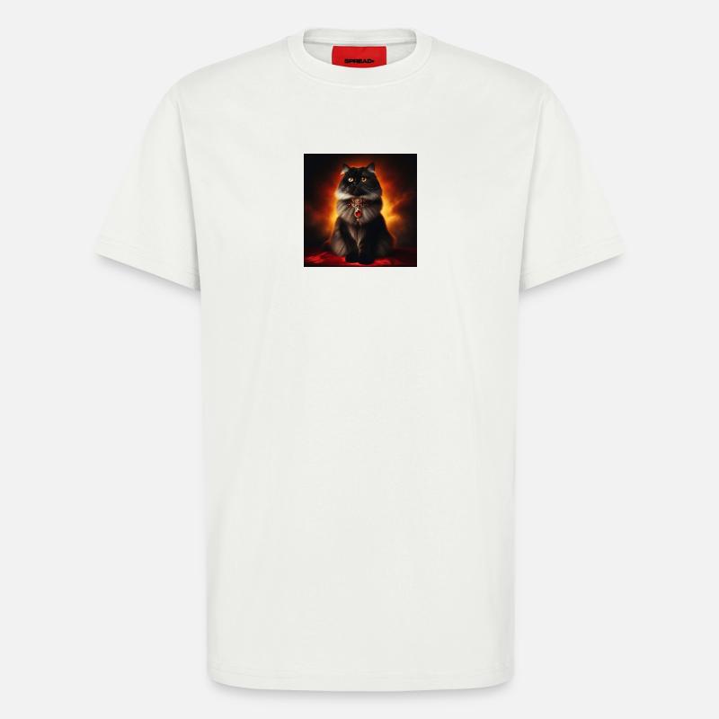 Katze 3 4 - T-Shirt - made by SPREAD - OFF WHITE