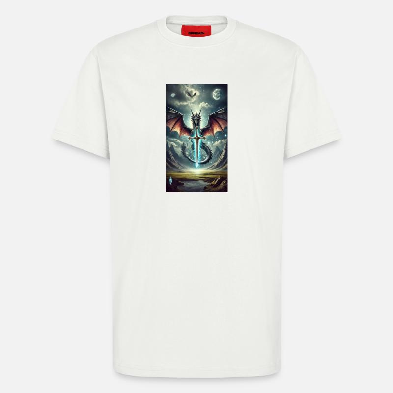 Drache mit Himmlischem Schwert - T-Shirt - made by SPREAD - OFF WHITE