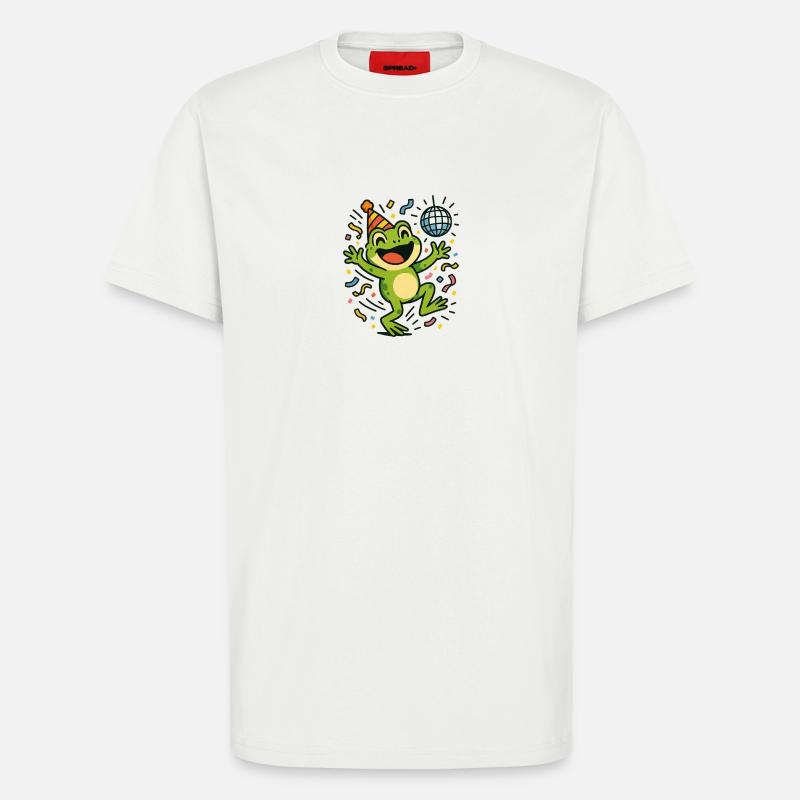 Party Frog - T-Shirt - made by SPREAD - OFF WHITE