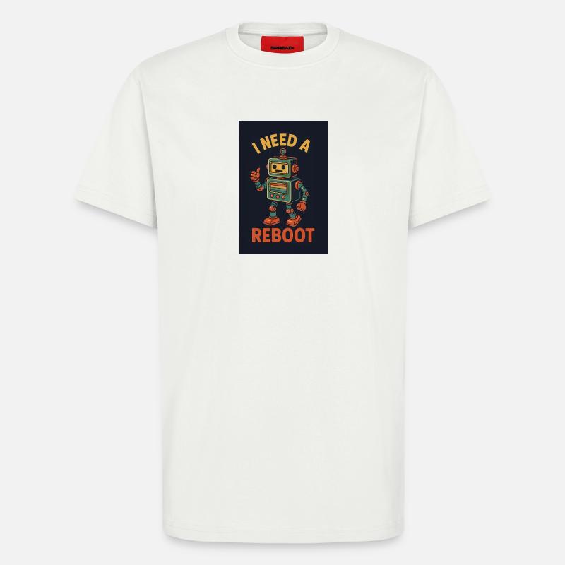 Reboot retro KI Roboter - T-Shirt - made by SPREAD - OFF WHITE