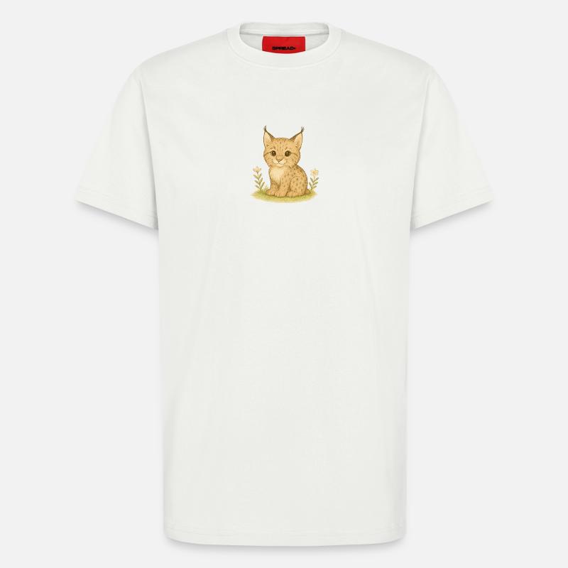 Nordic forest - Lynx - T-Shirt - made by SPREAD - OFF WHITE