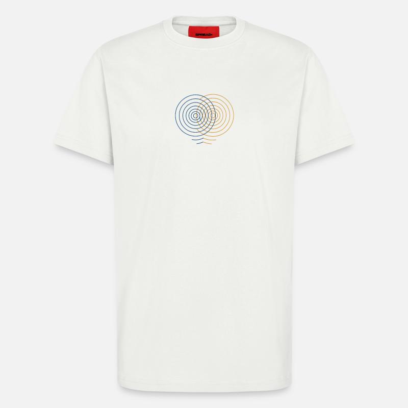 Concentric Interference – Physik Design - T-Shirt - made by SPREAD - OFF WHITE