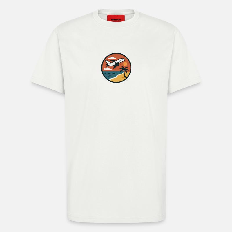 Sonnenuntergang Strandflug Patch - T-Shirt - made by SPREAD - OFF WHITE