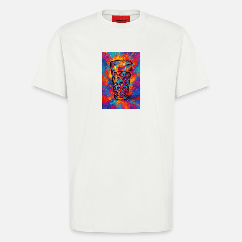 Dubbeglas Explosion - T-Shirt - made by SPREAD - OFF WHITE