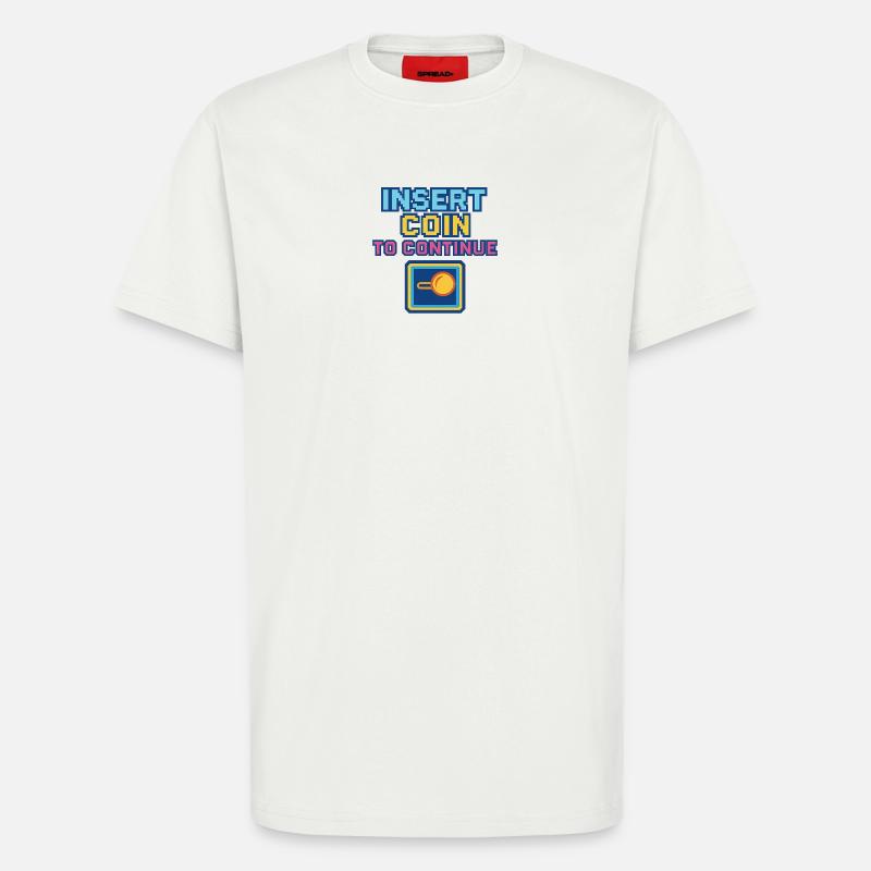 Conception de jeux d’arcade Retro Pixel - T-shirt bio décontracté fabriqué en UE - OFF WHITE