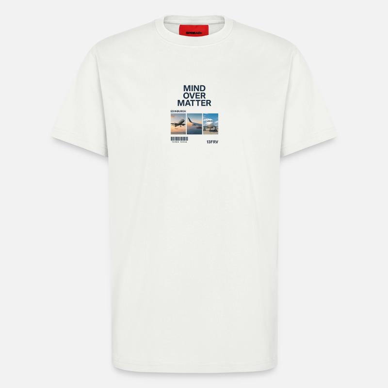 Mind Over Matter: Edinburgh Triptych - T-shirt bio décontracté fabriqué en UE - OFF WHITE