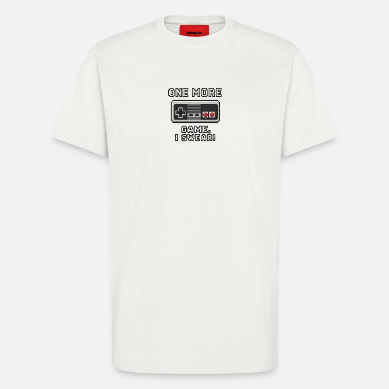 Conception de citation de jeu rétro - T-shirt bio décontracté fabriqué en UE - OFF WHITE