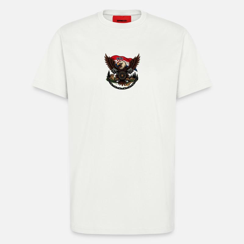 Croatian Imperial Crusader Eagle - T-Shirt - made by SPREAD - OFF WHITE