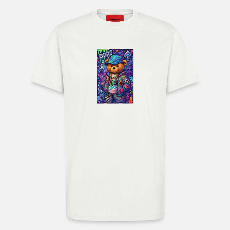 Bär im urbanen Retro-Modus - T-Shirt - made by SPREAD - OFF WHITE